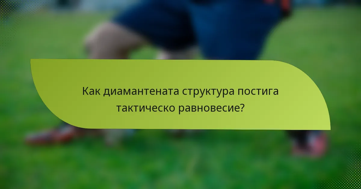 Как диамантената структура постига тактическо равновесие?